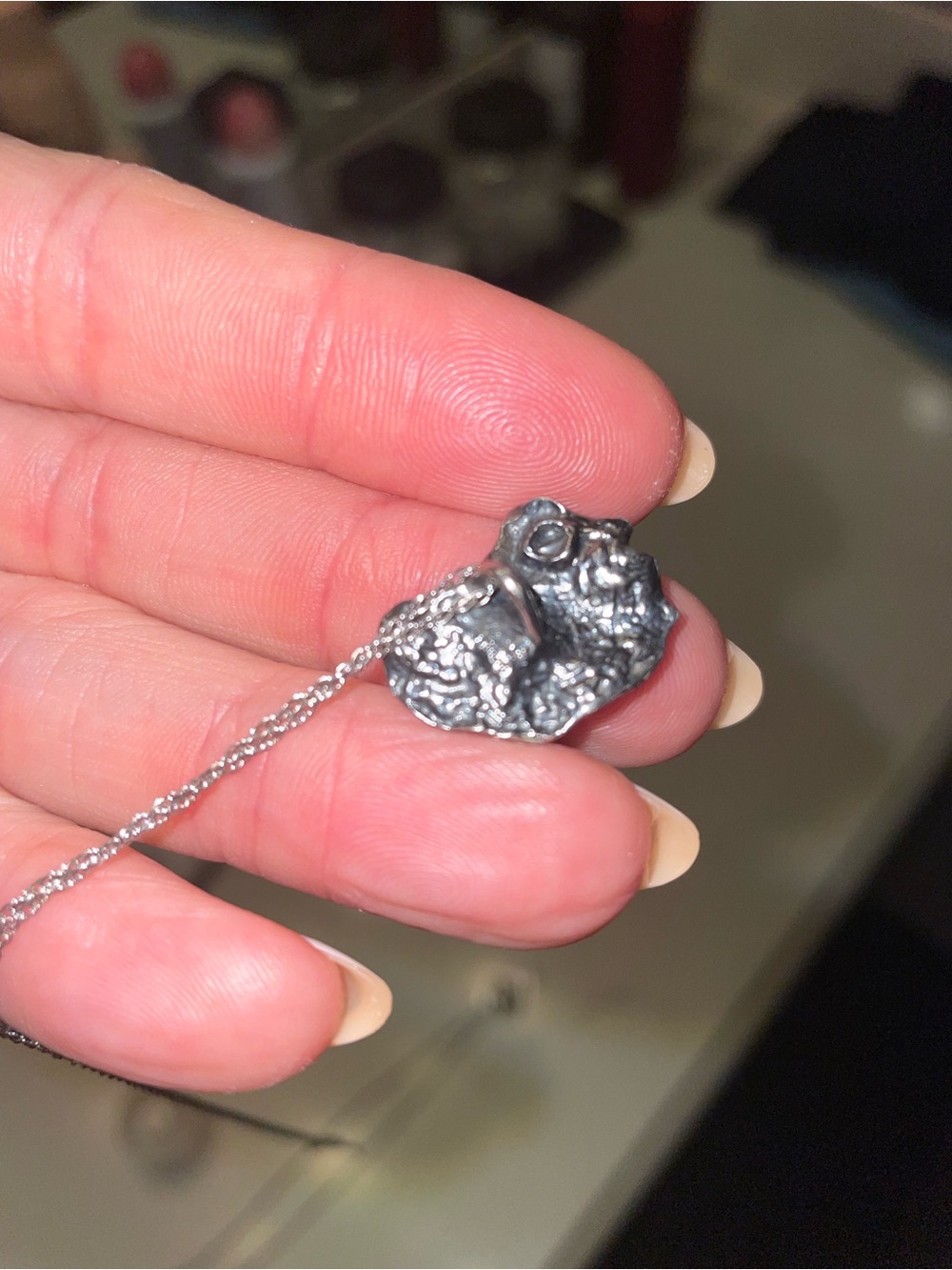Vintage Mignon Faget Oyster sterling silver Necklace with Black pearl - Picture 2 of 4